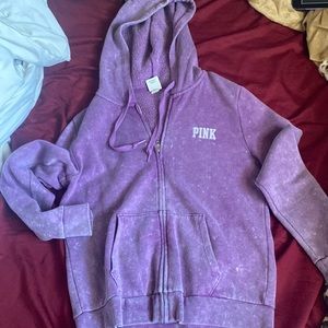 Pink zip up hoodie